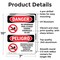 Signmission No Swimming Pool Closed Chemicals Bilingual Danger Sign, Aluminum, 7in W x 10in L, 2PK OS-2PACK-DS-A-710-VS-1627 - alternate 5